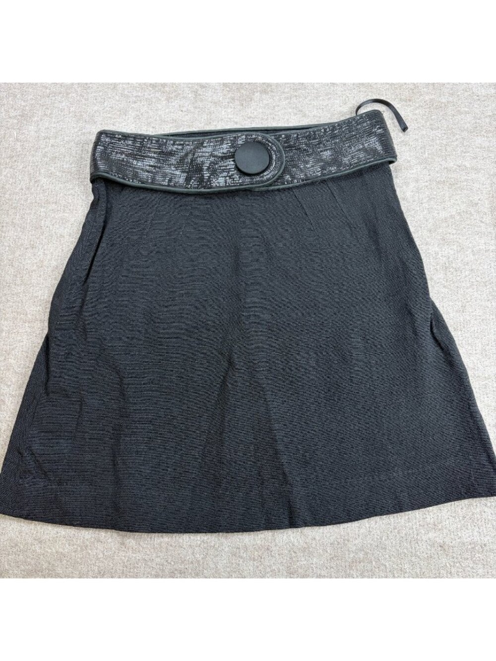 Etro Milano Womens Skirt 4 / 40 Solid Black Made in Italy